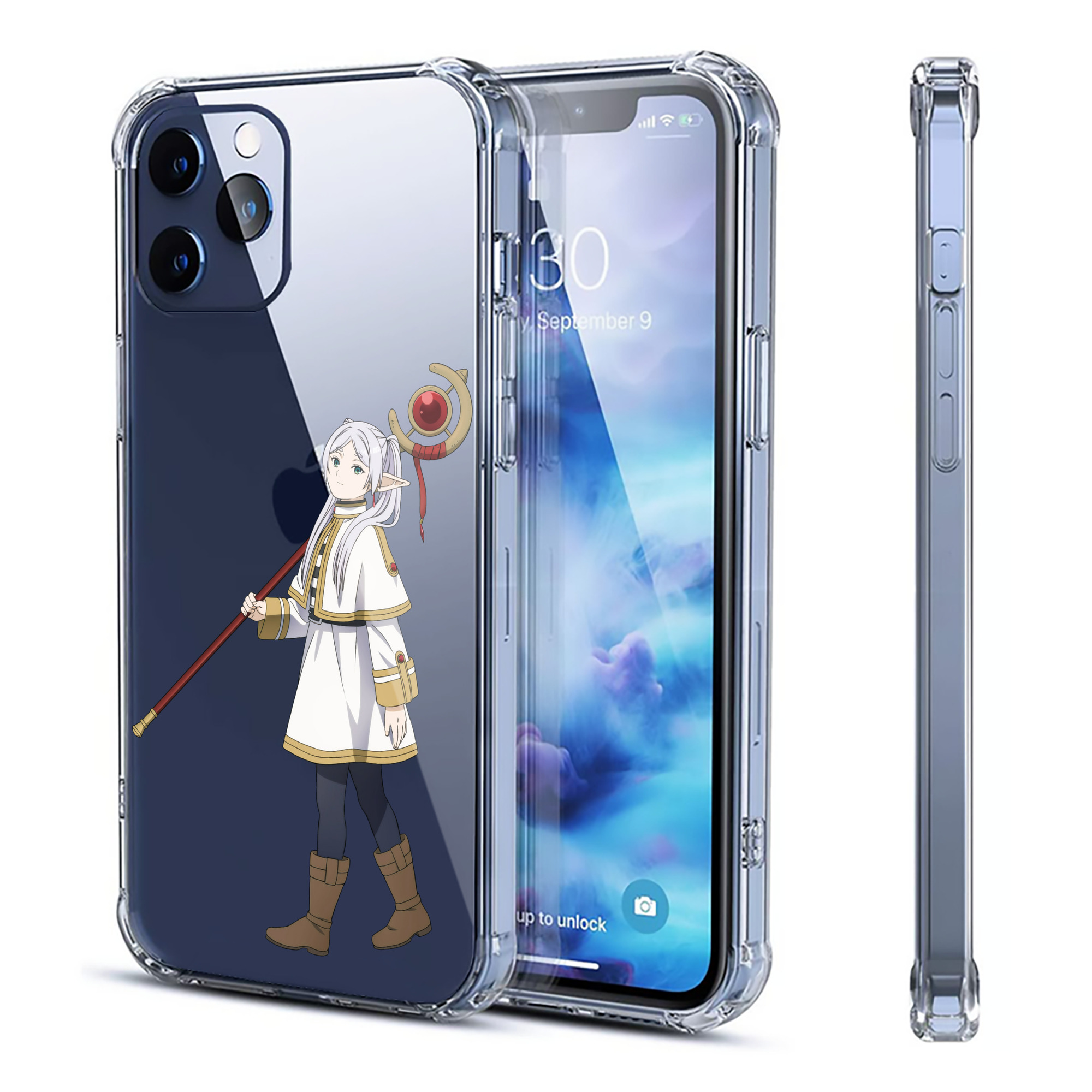 （画像用） 葬送のフリーレン Frieren 【iPhone 12シリーズ対応】透明スマホケース（クリアソフトケース）